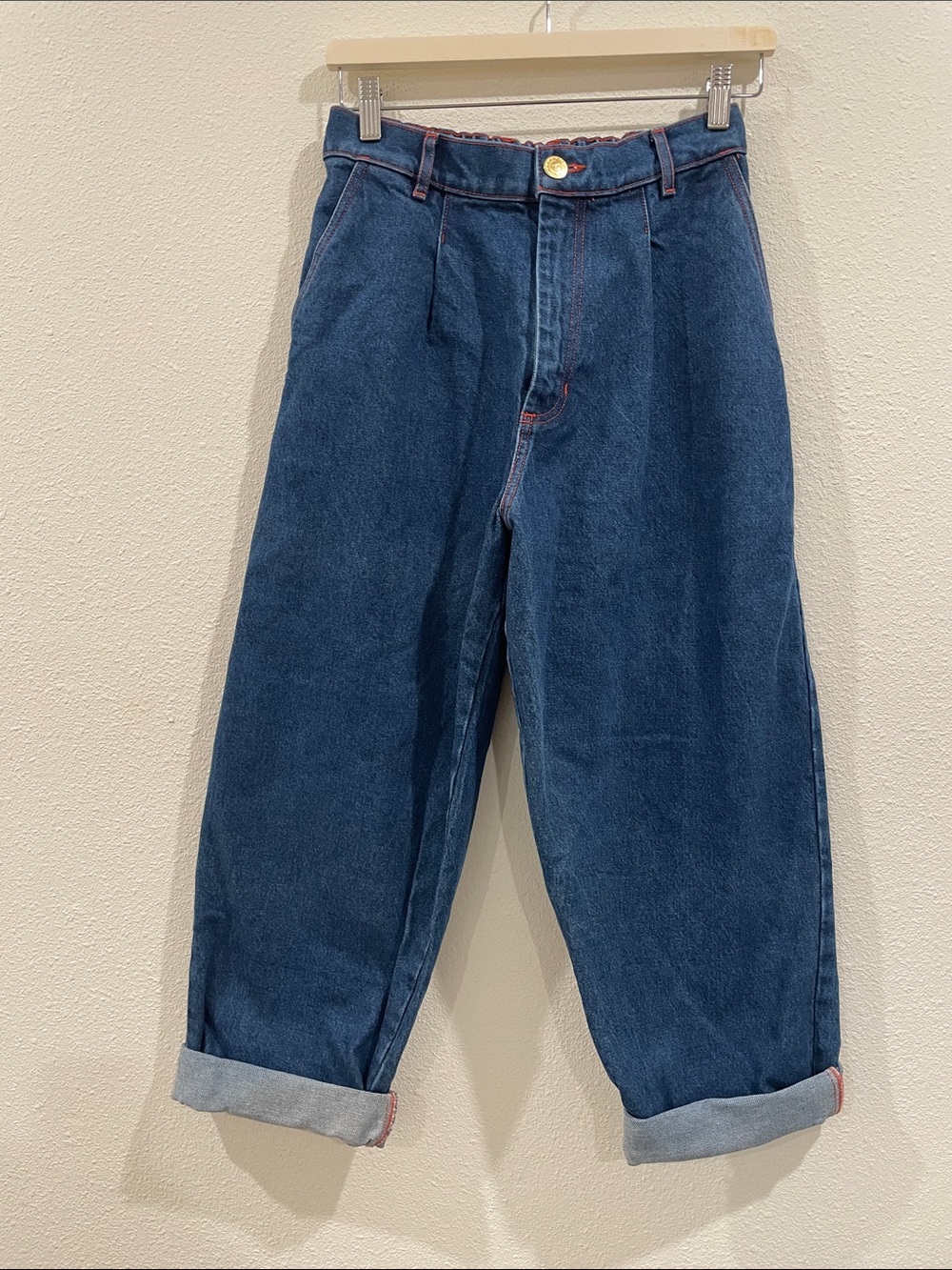 Big Bud Press Denim Trousers Baggy Wide Leg Sloucy 90s Y2K XS Petite